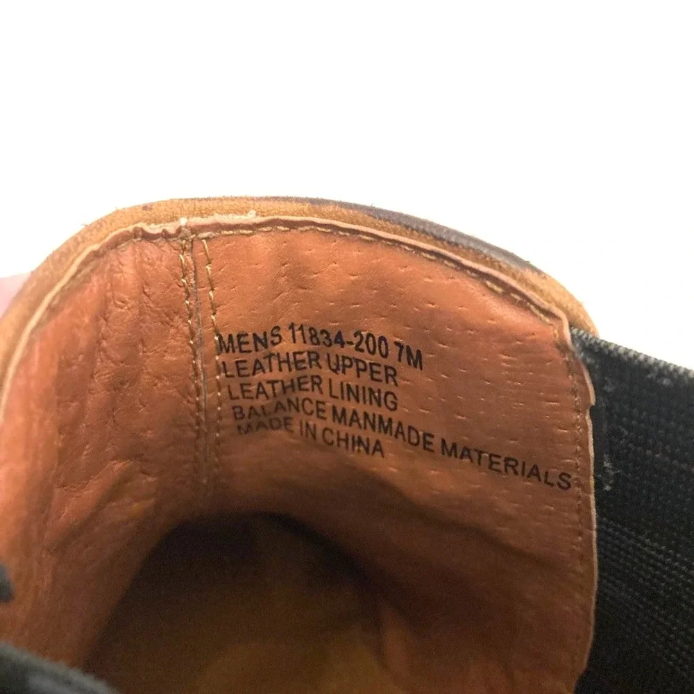 Florsheim Brown Leather Belfast Chelsea Boots Mens 7 M Plain Toe Plaid Gore